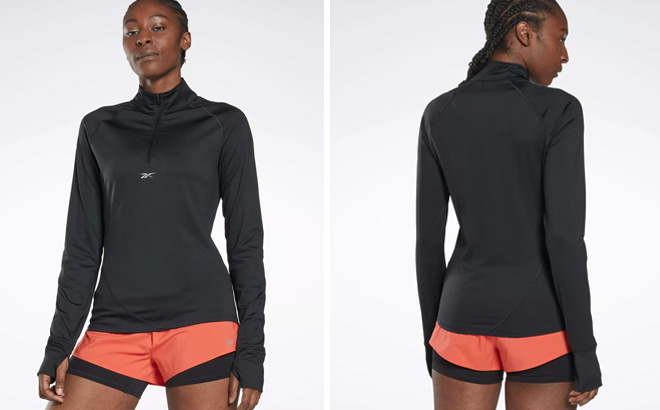 Reebok Women's Running Quarter-Zip Sweatshirt