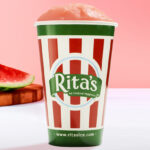 Ritas Italian Ice with Watermelon Slices on the Left