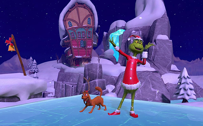 Scene from the Grinch Christmas Advantures Video Game