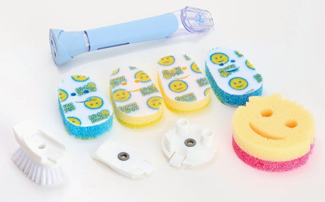 Scrub Daddy 9 Piece Soap Wand with Interchangable Cleaning Head Set