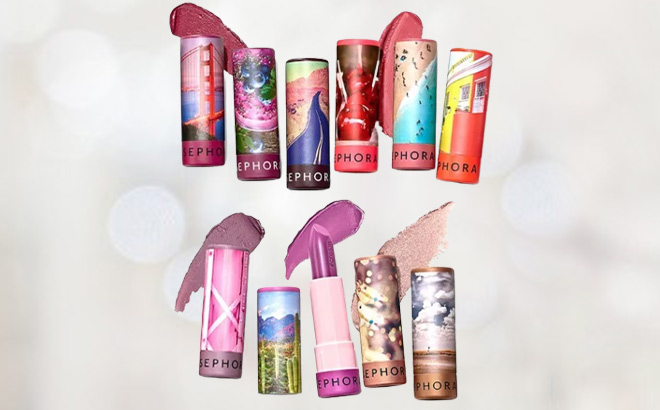 Sephora Lipstories Lipsticks on a Neutral Background