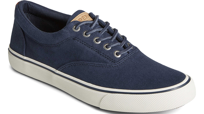 Sperry Mens SeaCycled Striper II CVO Textile Sneakers Navy Color