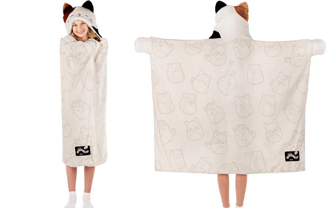 Squishmallows Cam Cat Hooded Throw