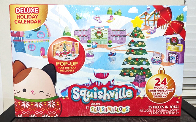 Squishville Squishmallows Advent Calendar on the table