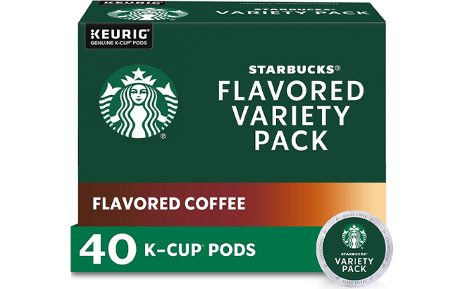 Starbucks 40 Count K Cup Pods Naturally Flavored Variety Pack