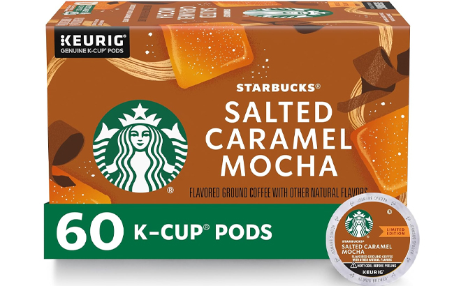 Starbucks 60 Count Salted Caramel Mocha Coffee K Cup Pods