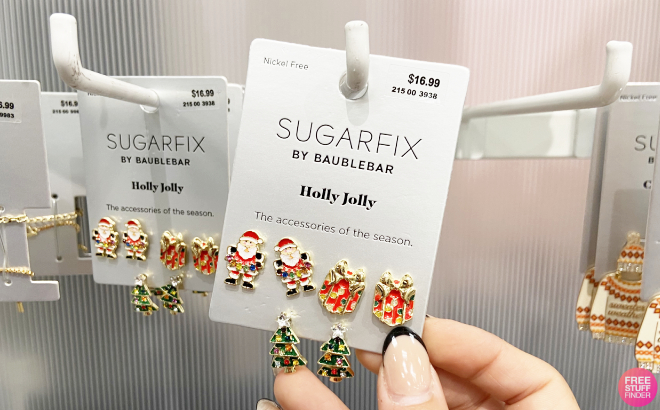 Sugarfix by Baublebar Holly Jolly 3 Piece Earrings Set