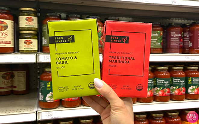 Target Born Simple Premium Organic Tomato Basil And Traditional Marinara Pasta Sauce Vertical