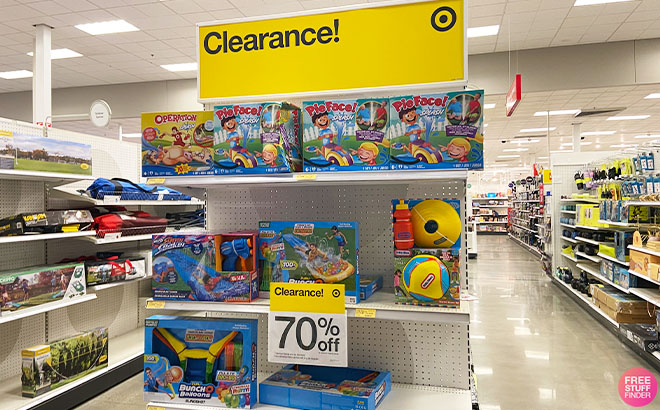 Target Clearance Toys on a Shelf