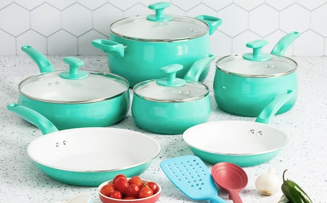 Carote Nonstick Granite Cookware 5-Piece Set with Detachable Handle $39.99  Shipped Free (Reg. $100) - FAB Ratings! - Fabulessly Frugal