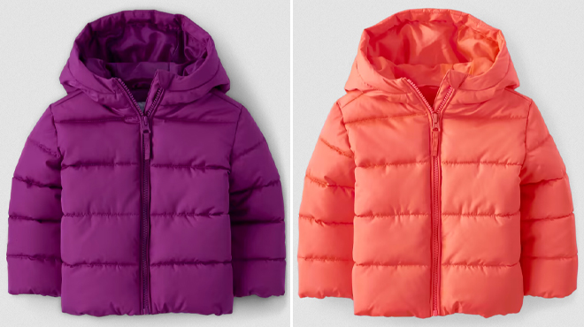 The Childrens Place Toddler Girls Puffer Jacket