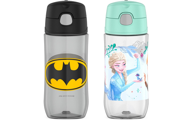 Thermos Funtainer Batman and Frozen 2 16 Ounce Plastic Hydration Bottle Thermos Funtainer Batman and Frozen 2 16 Ounce Plastic Hydration Bottle