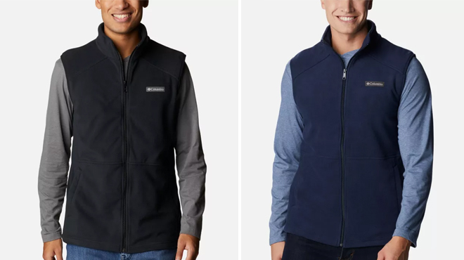 Two Color Options for Columbia Mens Castle Dale Fleece Vest Two Color Options for Columbia Mens Castle Dale Fleece Vest