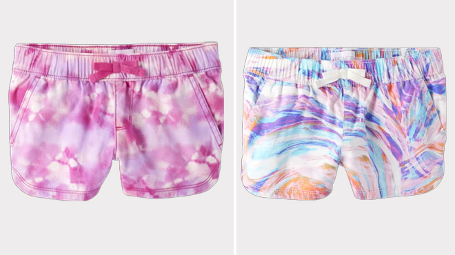 Two Colors of The Childrens Place Girls Print Twill Pull On Shorts Two Colors of The Childrens Place Girls Print Twill Pull On Shorts