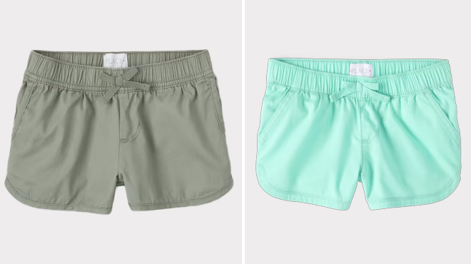 Two Different Styles of The Childrens Place Kids Shorts