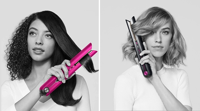 Two Women Using Two Dyson Straighteners