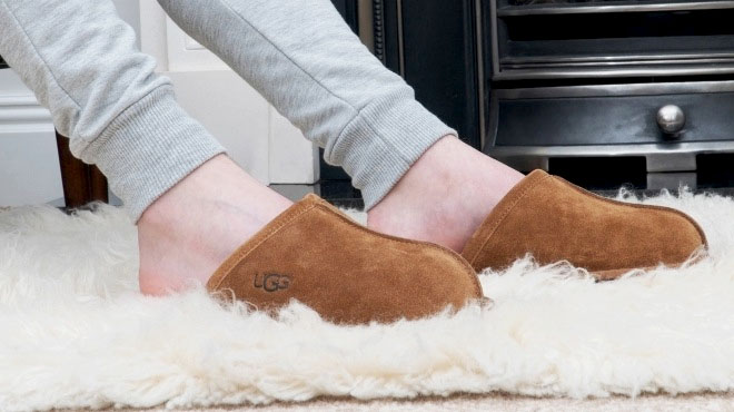 UGG Pearle Faux Fur Lined Scuff Womens Slippers
