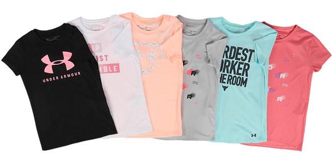 Under Armour Girl's Surprise Short Sleeve Shirts