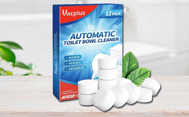 Vacplus Toilet Bowl Cleaner Tablets 12 pack