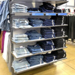 Various Old Navy Jeans on Shelves in Old Navy Store