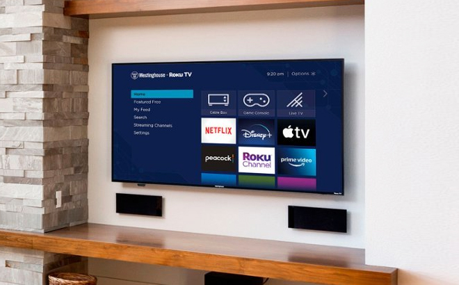 Westinghouse 43 Inch FHD Smart Roku TV on the Wall Westinghouse 43 Inch FHD Smart Roku TV on the Wall
