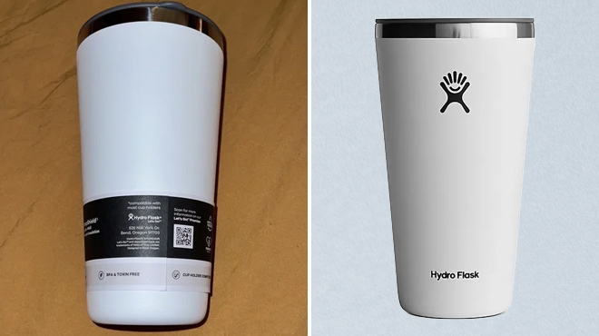 White Color Hydro Flask All Around Tumbler 28 Ounce