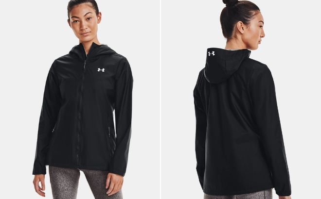 Woman is Wearing Under Armour Storm Forefront Rain
