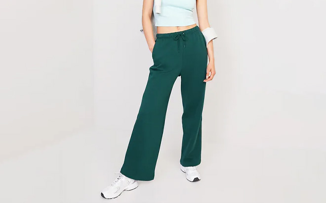Womens Extra High Waisted Vintage Straight Lounge Sweatpants