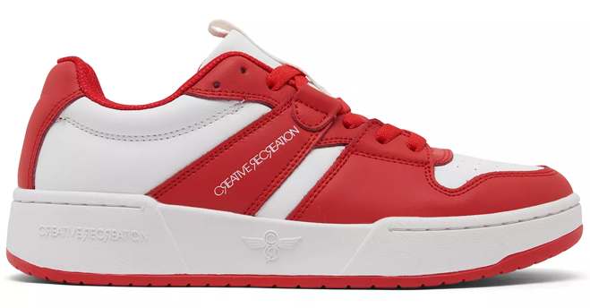 Womens Janae Low Casual Sneakers from Finish Line in white red color
