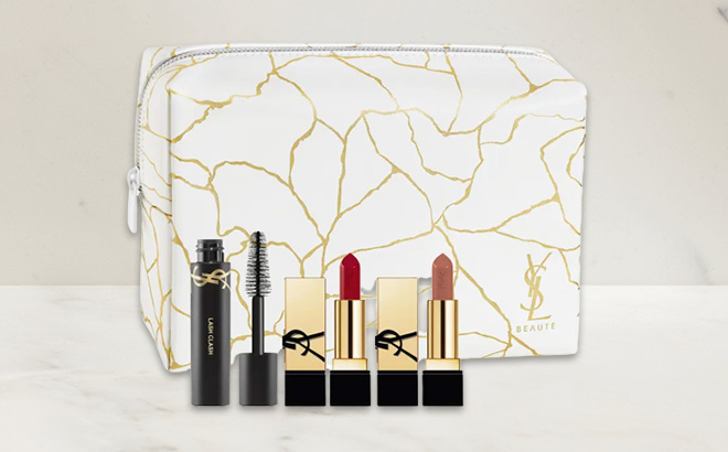 Yves Saint Laurent Mini Lash Clash Rouge Pur Couture Satin Lipstick Set