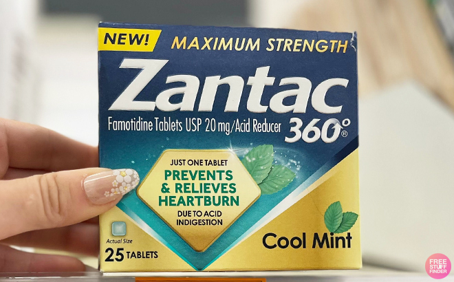 Zantac Maximum Strength Heartburn Prevention Relief Cool Mint
