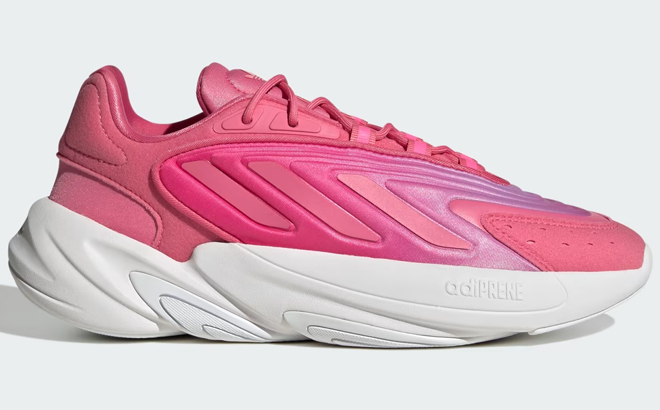 an Image of Adidas Ozelia Womens Shoes Pink Fusion Color