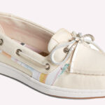 an Image of Sperry Womens SeaCycled Starfish Boat Shoes Off White Color