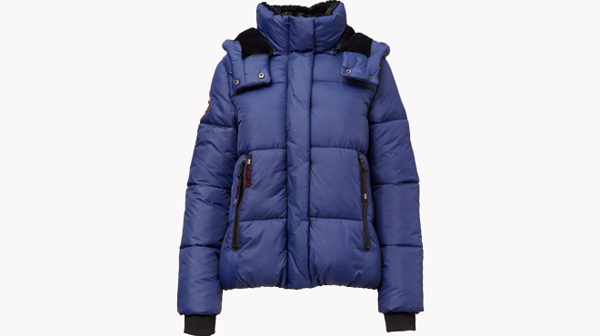 an Image of a Canada Weather Gear Womens Midnight Detachable Hood Puffer Coat