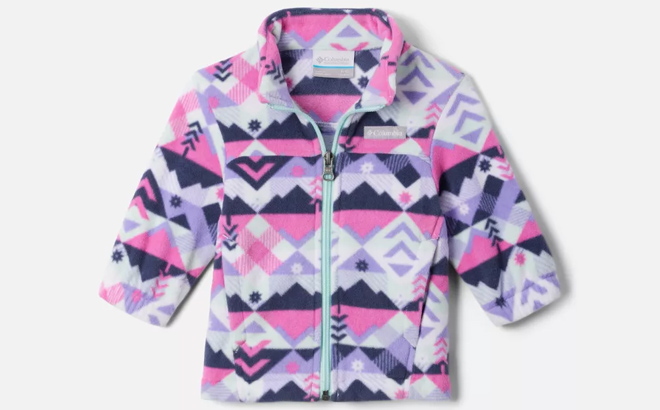 an Image of a Columbia Girls Infant Castle Dale Printed Full Zip Fleece