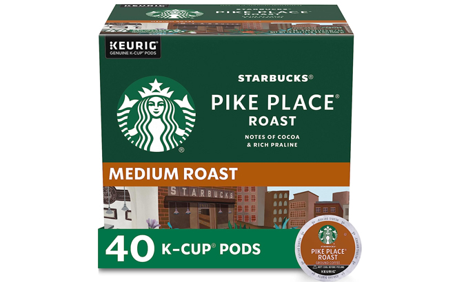 Starbuck's Pike's Place Medium Roast Coffee 40-Count Box