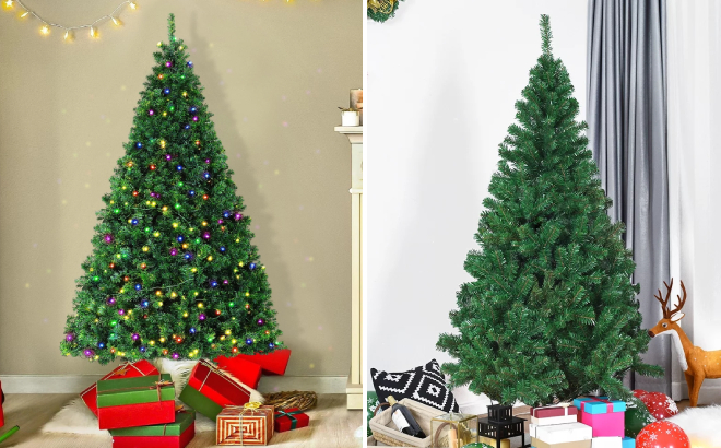4 Foot Pre Lit Christmas Tree and 6 Foot Artificial PVC Christmas Tree