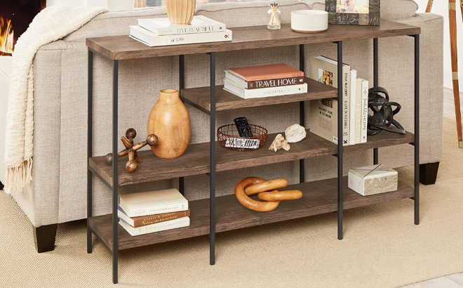 4 Tier Industrial Console Table