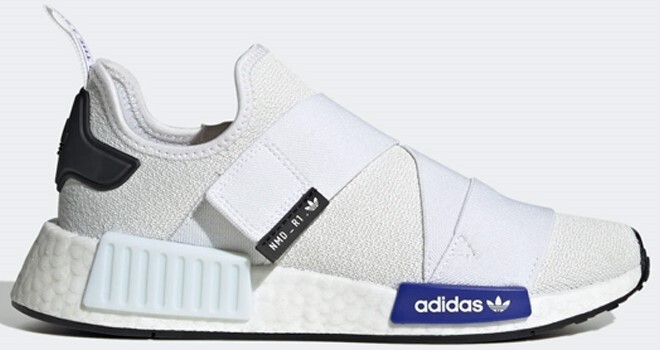 Adidas Womens Nmd r1 Strap Shoes on a Light Gray Background