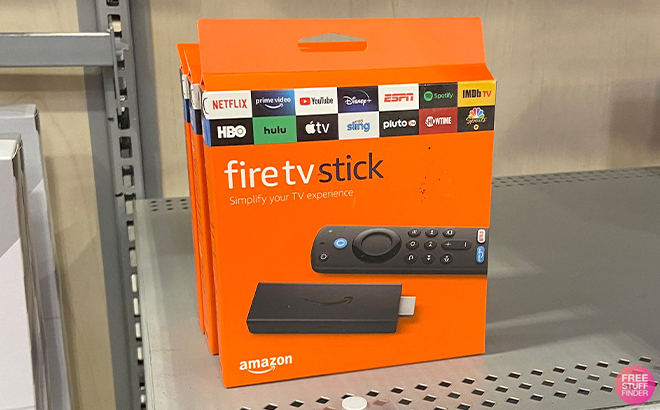 Amazon Fire TV Stick on a Store Shelf