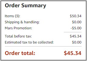 Amazon Halloween Candy Checkout Screenshot