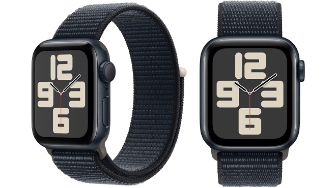 Apple Watch SE 2nd Gen with Midnight Aluminum Case and Midnight Sport Loop