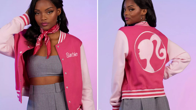 Barbie Embroidered Girls Varsity Jacket at Hot Topic