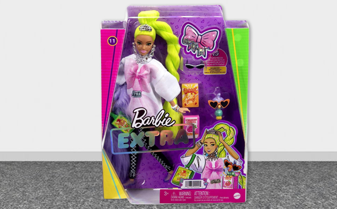 Barbie Extra Doll and Barbie Accessories with Neon Green Hair