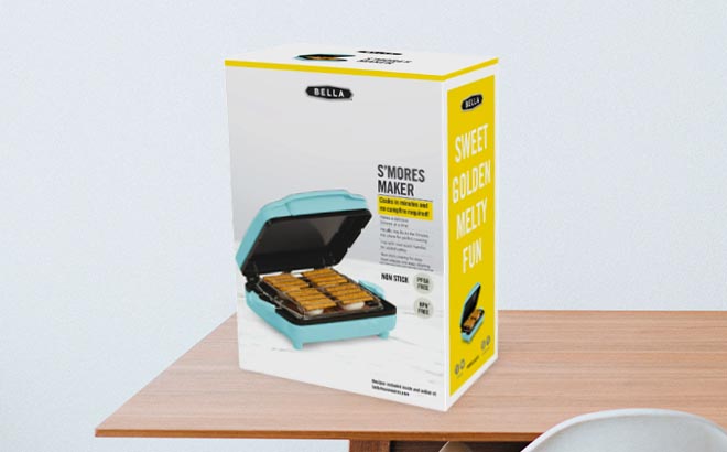 Bella Electric Indoor Nonstick Smores Maker box on table