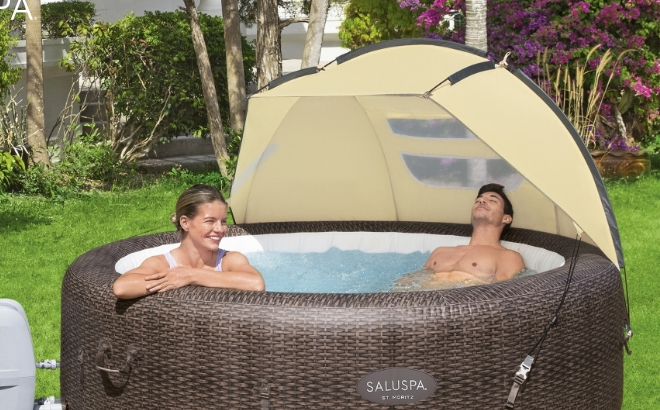 Bestway SaluSpa Windproof UV Protection Sun Shade Hot Tub Attachment