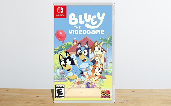 Bluey The Videogame for Nintento Switch on a Table