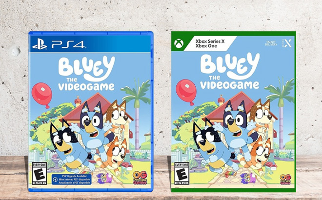 Bluey The Videogame for Playstation and Xbox on Table