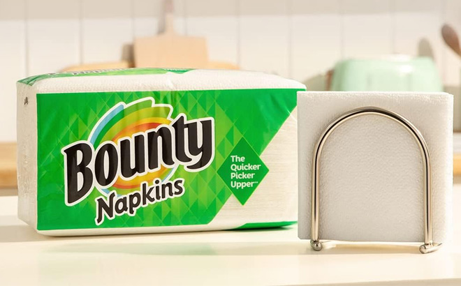 Bounty Napkins on the Kitchen Table