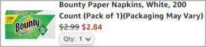 Bounty Paper Napkins at Checkout